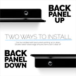2-PACK 12" FLOATING METAL WALL SHELF FOR SPEAKERS, BOOKS, DECOR, PLANTS, CAMERAS, PHOTOS, KITCHEN, TOILET, ROUTERS & MORE UNIVERSAL SMALL HOLDER SHELVES