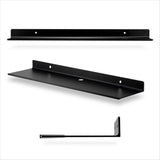 2-PACK 19.5" FLOATING UNIVERSAL METAL WALL SHELF FOR BOOKS, ORGANIZER, SPEAKERS, PLANTS, CAMERAS, BOOKS, DECOR DISPLAY, STORAGE, ROUTERS & MORE