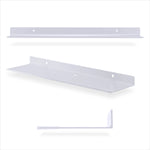 2-PACK 19.5" FLOATING UNIVERSAL METAL WALL SHELF FOR BOOKS, ORGANIZER, SPEAKERS, PLANTS, CAMERAS, BOOKS, DECOR DISPLAY, STORAGE, ROUTERS & MORE