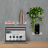 2-PACK 6" FLOATING METAL WALL SHELF FOR SPEAKERS, BOOKS, DECOR, PLANTS, CAMERAS, PHOTOS, KITCHEN, TOILET, ROUTERS & MORE UNIVERSAL SMALL HOLDER SHELVES