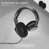 PREMIUM SONY MDR-7506 / V6 / CD900ST REPLACEMENT EARPADS - MICRO SUEDE - BLACK