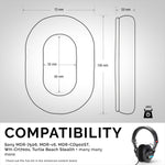 PREMIUM SONY MDR-7506 / V6 / CD900ST REPLACEMENT EARPADS - MICRO SUEDE - BLACK