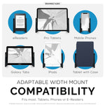 UNIVERSAL WALL MOUNTED IPAD AND ANDROID TABLET STAND HANGER HOLDER - TWM02 - BLACK