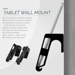 UNIVERSAL WALL MOUNTED IPAD AND ANDROID TABLET STAND HANGER HOLDER - TWM02 - BLACK