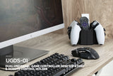 DUAL GAME CONTROLLER & TV REMOTE CONTROL & STORAGE DESKTOP HOLDER, REDUCE CLUTTER, UNIVERSAL GAMEPAD FIT UGDS-01