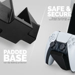 DUAL GAME CONTROLLER & TABLET PHONE DESKTOP HOLDER - UNIVERSAL DESIGN FOR MOST GAMEPADS & TABLET, REDUCE CLUTTER & STAY ORGANIZED  UGDS-02
