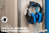 ULTRA-C: HEADPHONE HANGER WITH CABLE HOOK - BLACK