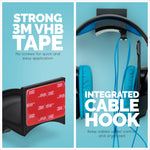 ULTRA-C: HEADPHONE HANGER WITH CABLE HOOK - BLACK