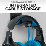ULTRA-C: HEADPHONE HANGER WITH CABLE HOOK - BLACK