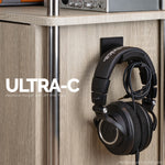 ULTRA-C: HEADPHONE HANGER WITH CABLE HOOK - BLACK