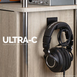ULTRA-C: HEADPHONE HANGER WITH CABLE HOOK - BLACK