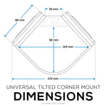 ÉTAGÈRE D'ANGLE INCLINÉE UNIVERSELLE ADHÉSIVE POUR CAMÉRAS DE SÉCURITÉ, MONITEURS POUR BÉBÉS ET CAPTEURS DE SÉCURITÉ À DOMICILE