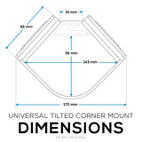 ÉTAGÈRE D'ANGLE INCLINÉE UNIVERSELLE ADHÉSIVE POUR CAMÉRAS DE SÉCURITÉ, MONITEURS POUR BÉBÉS ET CAPTEURS DE SÉCURITÉ À DOMICILE