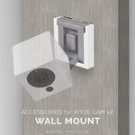 WALL MOUNT FOR WYZE CAM V2 SECURITY CAMERA - 3 PACK - WHITE - WHITE