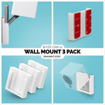 WALL MOUNT FOR WYZE CAM V2 SECURITY CAMERA - 3 PACK - WHITE - WHITE
