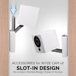 WALL MOUNT FOR WYZE CAM V2 SECURITY CAMERA - 3 PACK - WHITE - WHITE