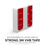 WALL MOUNT FOR WYZE CAM V2 SECURITY CAMERA - 3 PACK - WHITE - WHITE