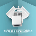 TILTED CORNER MOUNT FOR WYZE CAM V2 SECURITY CAMERA - WHITE