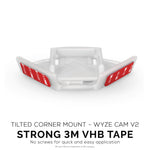 TILTED CORNER MOUNT FOR WYZE CAM V2 SECURITY CAMERA - WHITE