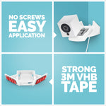 TILTED CORNER MOUNT FOR WYZE CAM V2 SECURITY CAMERA - WHITE