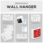 WYZE CAM V3 (3 PACK) ADHESIVE WALL MOUNT - EASY TO INSTALL, NO SCREWS & MESS
