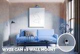 WYZE CAM V3 (3 PACK) ADHESIVE WALL MOUNT - EASY TO INSTALL, NO SCREWS & MESS