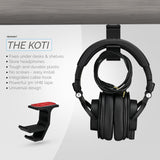 KOTEL - SUPPORT CASQUE SOUS BUREAU AVEC RANGEMENT DES CÂBLES