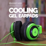 ÉCOUTEURS DE GAMING EN GEL BRAINWAVZ - XL - MICRO DAIM AVEC MOUSSE À MÉMOIRE