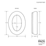OVAL REPLACEMENT EARPADS - SUITABLE FOR MANY HEADPHONES - VARIOUS COLOURS