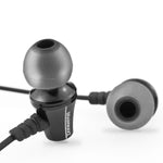 Écouteurs IEM à isolation phonique Jive avec télécommande à 3 boutons et microphone - Noir