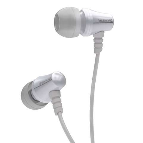 Écouteurs IEM à isolation phonique Jive avec télécommande à 3 boutons et microphone - Blanc