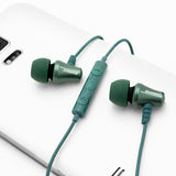 Écouteurs IEM à isolation phonique Jive avec télécommande à 3 boutons et microphone - Vert