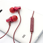 Jive Noise Isolating IEM Earphones w/ 3 Button Remote & Microphone - Red