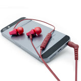 Jive Noise Isolating IEM Earphones w/ 3 Button Remote & Microphone - Red