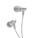 Écouteurs IEM à isolation phonique Jive avec télécommande à 3 boutons et microphone - Blanc
