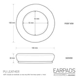 ÉCOUTEURS EN MOUSSE À MÉMOIRE POUR CASQUE - RONDS - CUIR PU (DIVERSES COULEURS)