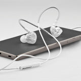 Écouteurs IEM sport à isolation phonique XFit XF-200 avec télécommande à 3 boutons et microphone 