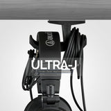 ULTRA-J: UNDER DESK HEADPHONE HANGER WITH CABLE HOOK - BLACK