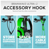 ULTRA-J: UNDER DESK HEADPHONE HANGER WITH CABLE HOOK - BLACK