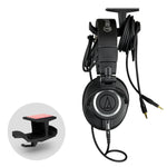 ULTRA-J: UNDER DESK HEADPHONE HANGER WITH CABLE HOOK - BLACK