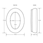 HYBRID OVAL REPLACEMENT MEMORY FOAM EARPADS - SUITABLE FOR MANY HEADPHONES